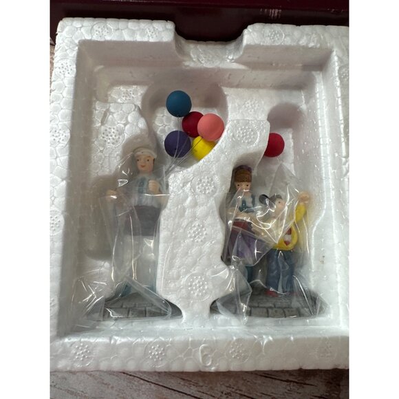 Disney Parks Village Series Balloon Seller Set of 2 Handpainted Porcelain - Picture 2 of 4